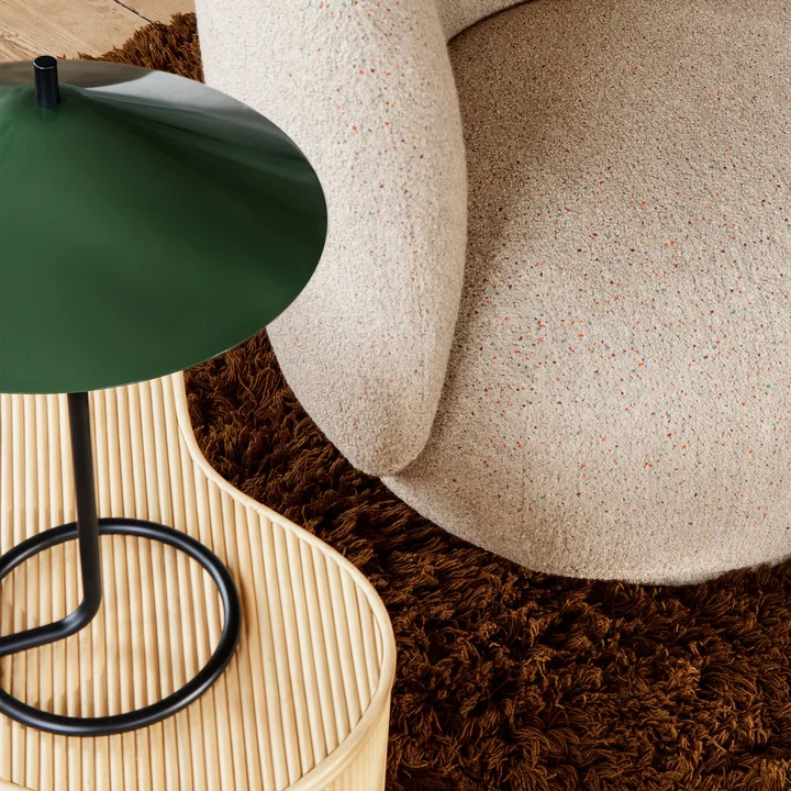 Filo Tafellamp, zwart / dark olive by Ferm Living