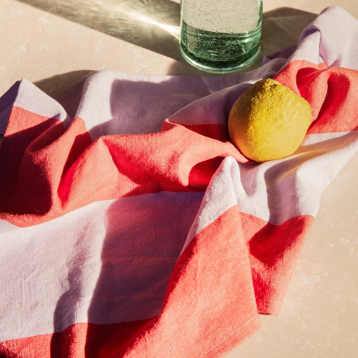 Hale Theedoek, rood/paars van Ferm Living