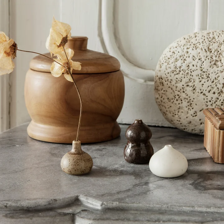 Komo Mini vaasjes van Ferm Living in het design multicolour