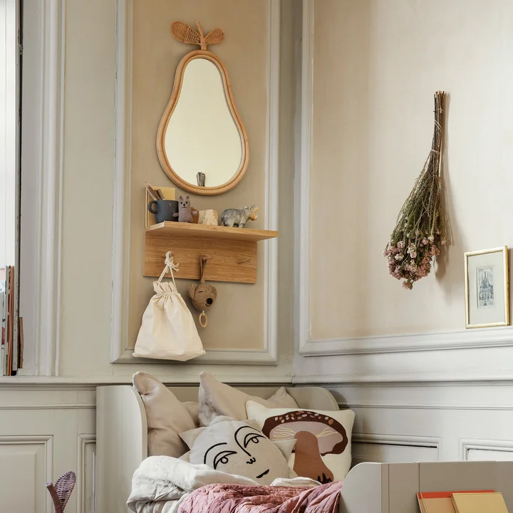 Place Wandplank, klein, Eik en Roy Merino Music Box by Ferm Living