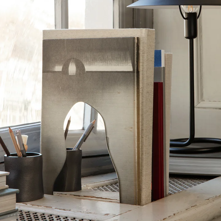 Pond Boekensteun, zilver (set van 2) by Ferm Living