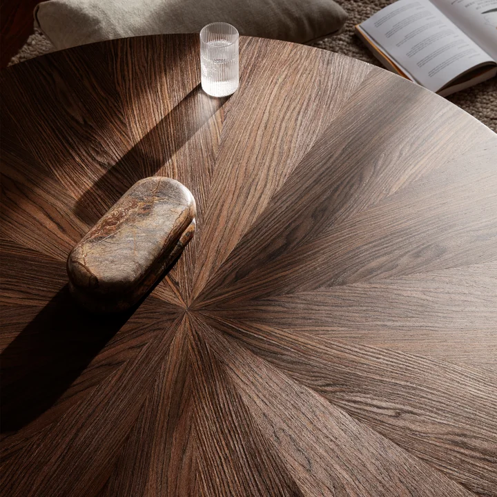 Post Eettafel Ø 150 cm, gerookt eiken van Ferm Living