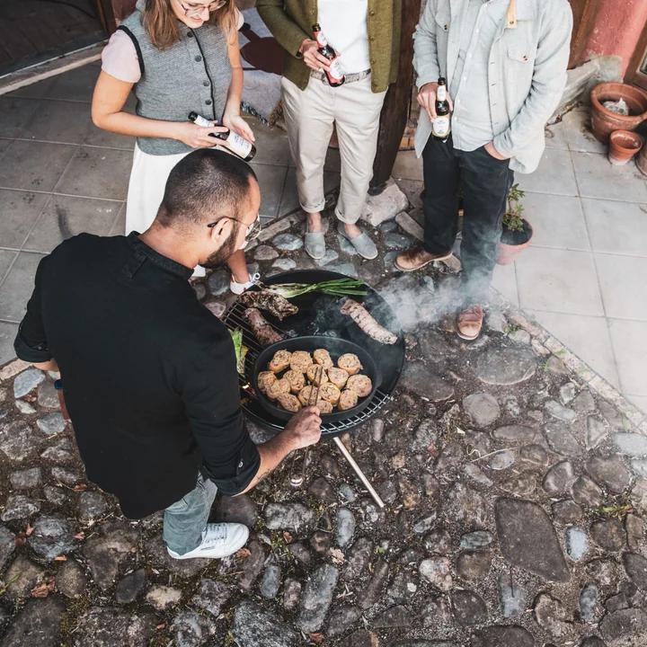 Bowl 57 Vuurschaal, met driepoot van höfats