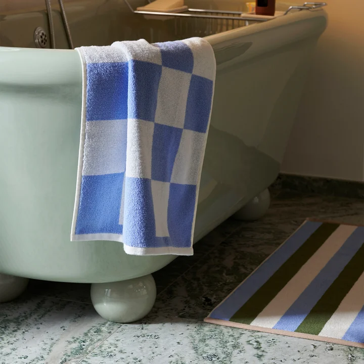 Check Badmat, 50 x 90 cm, hemelsblauw van HAY