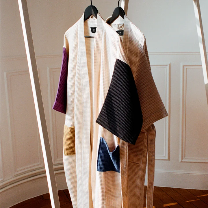 Waffle Badjas multicolor, creme van HAY