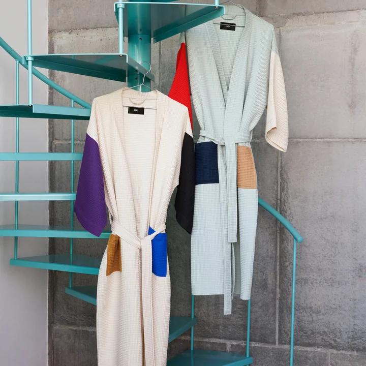 Waffle Badjas multicolor, creme van HAY