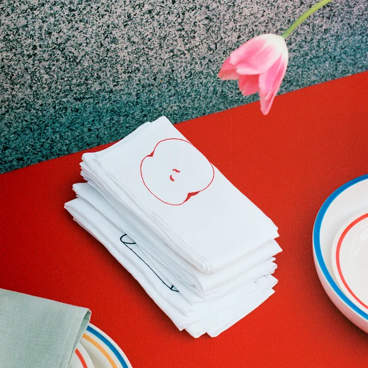 Sobremesa Servet, wit (set van 4) van HAY