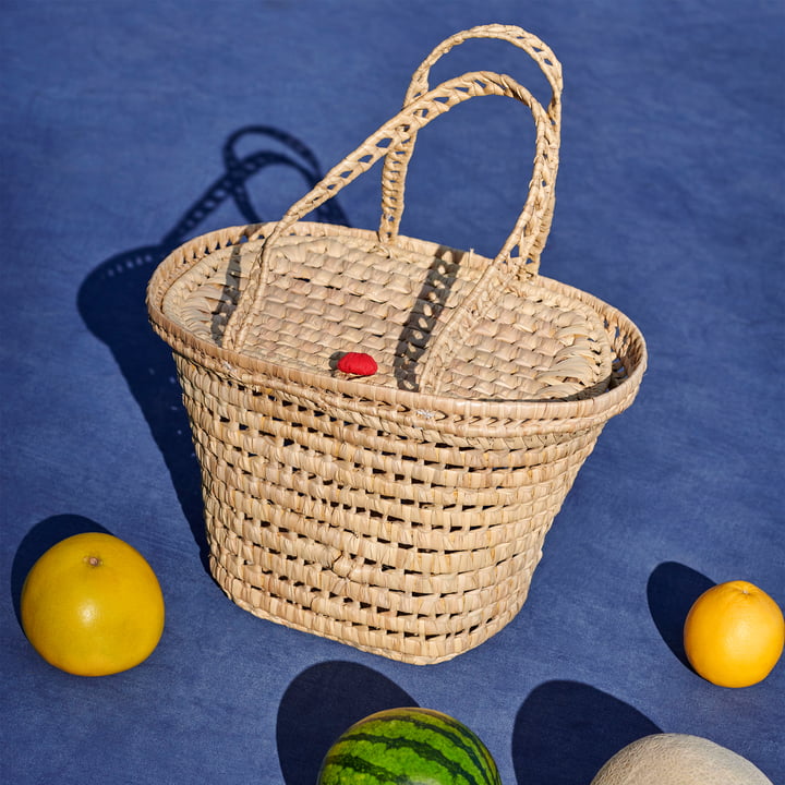 Sobremesa Picknick- en boodschappenmand, naturel / rood van Hay