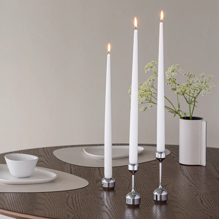 Silhouette Kandelaar van Lind DNA in de zilveren versie