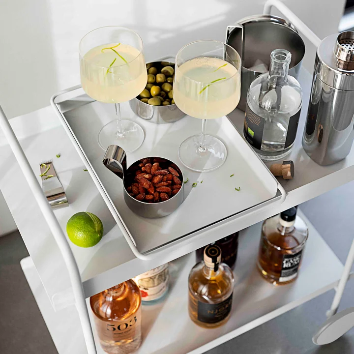 A-Cocktail Bar trolley, soft grey van Zone Denmark