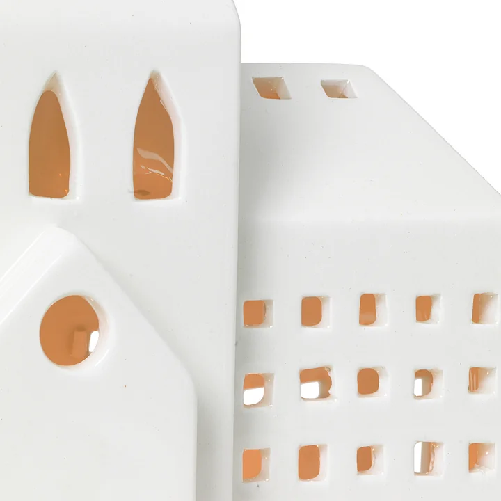 Urbania Theelichthuisje van Kähler Design in de lichthuisversie City