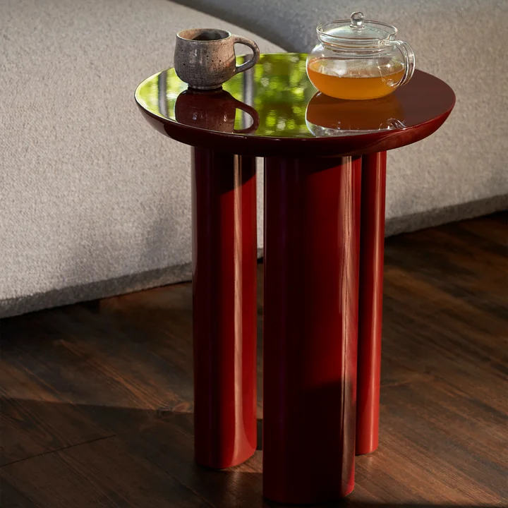 Tung bijzettafel, bordeaux rood van & Tradition