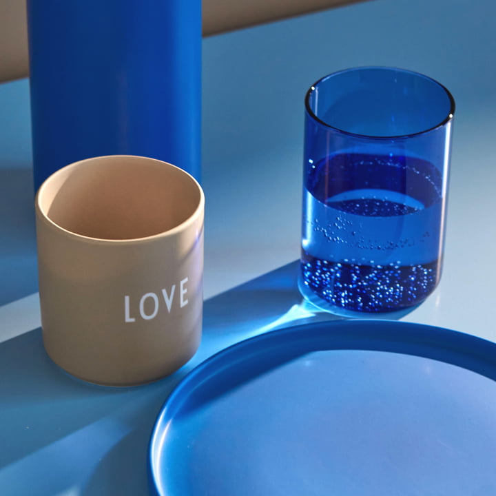 The Mute Favourite Drinkglas, blauw van Design Letters