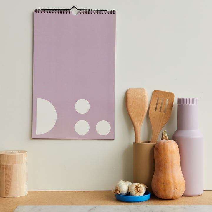 Muurkalender, maandplanner, lavendel by Design Letters