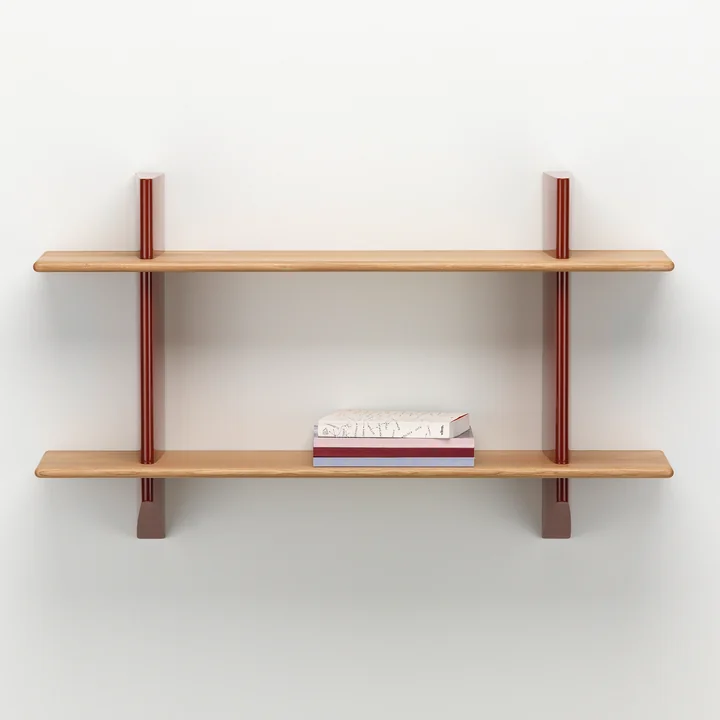 Rayonnage Mural van Vitra in de versie japans rood