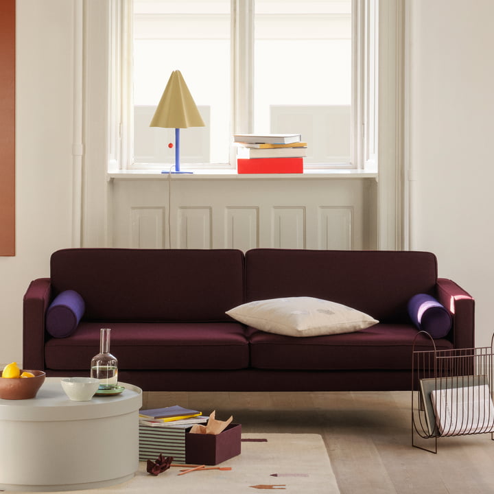 Wind Sofa L 200 cm van Broste Copenhagen in Trevira donker druif