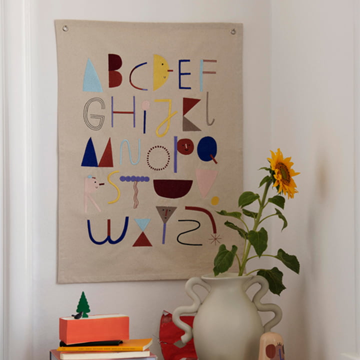 Alphabet Fabric Stoffen poster door ferm Living