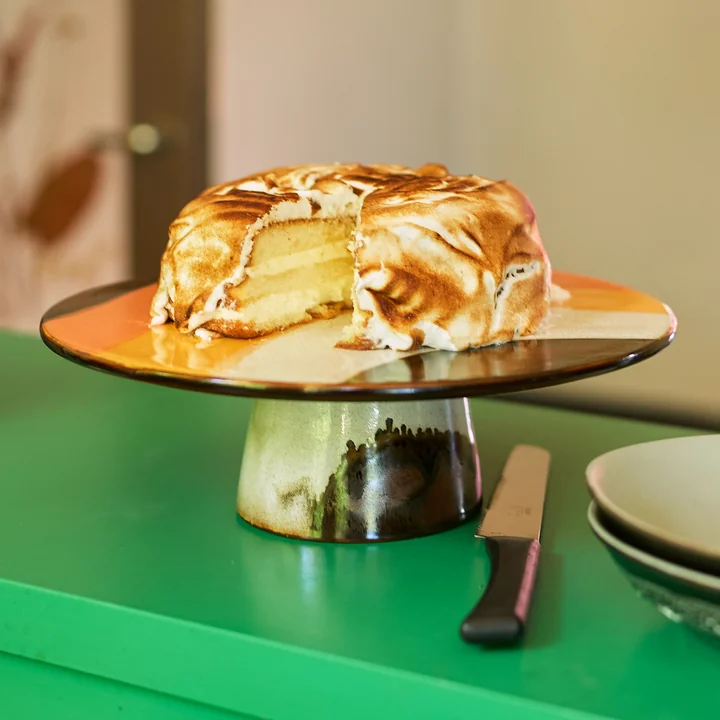 70's Schaal met voet van HKliving in de versie retro wave