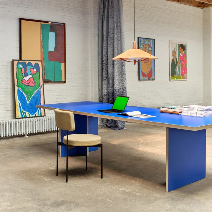 Rechthoekige eettafel, blauw by HKliving