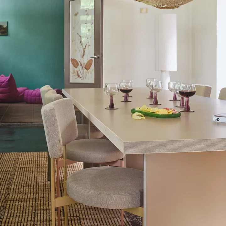 Rechthoekige eettafel, crème van HKliving