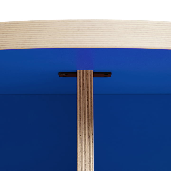 Eettafel, rond, Ø 130 cm, blauw van HKliving