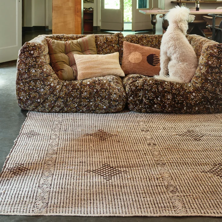 Jute tapijt, 200 cm x 200 cm, rustic van HKliving