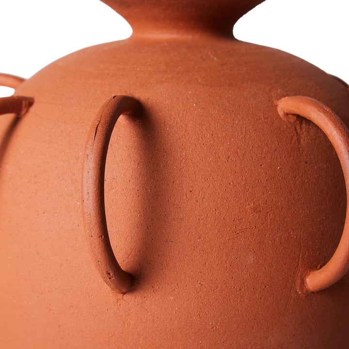 Objecten Terracotta vaas met handvat, naturel terracotta by HKliving