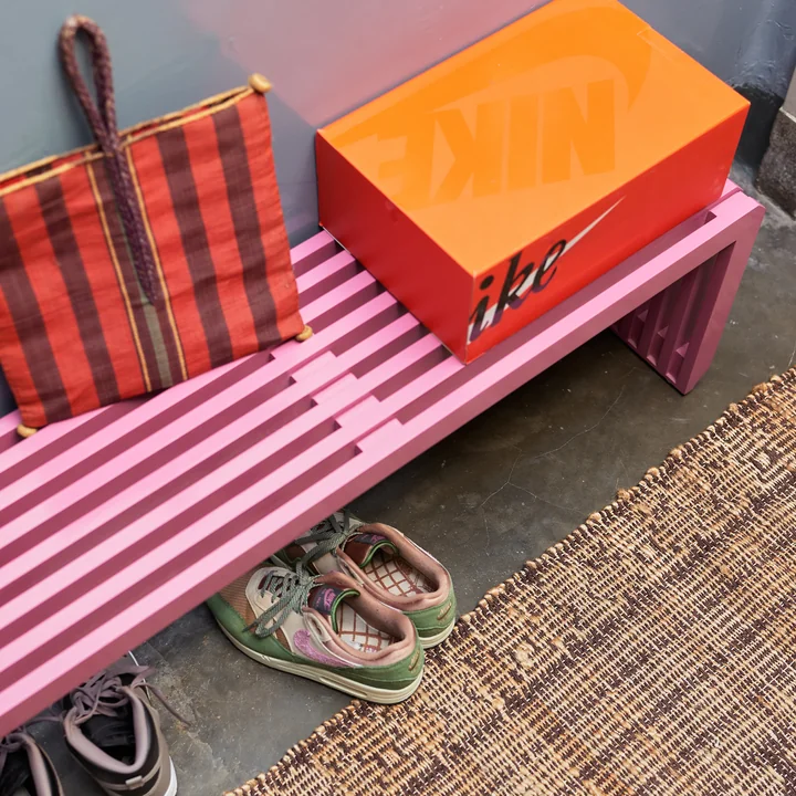 Slatted Bank 150 cm van HKliving in de uitvoering hot pink