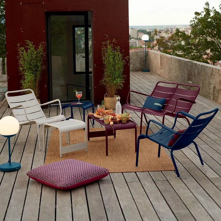 Luxembourg Lage tafel / poef van Fermob