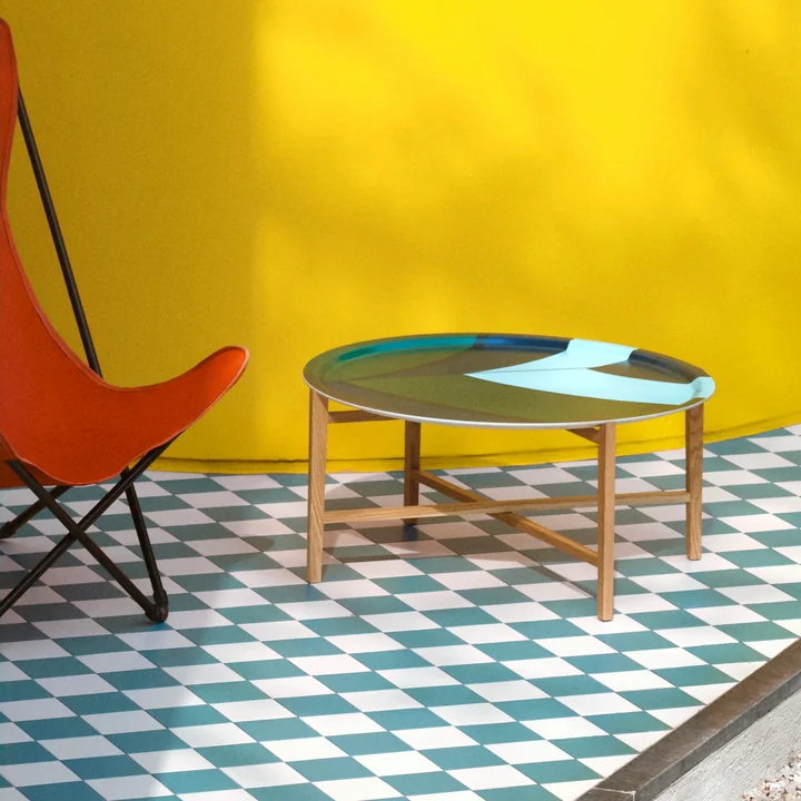 Dienbladstandaard 31 x 66 cm, eiken in combinatie met het dienblad Savanni