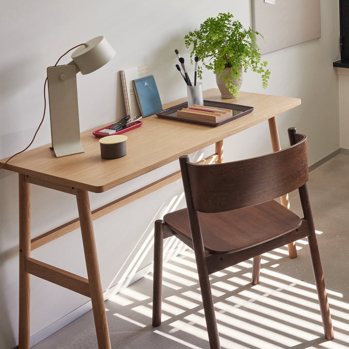 Eikel bureau, naturel eiken van Hübsch Interior