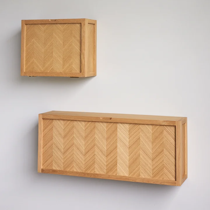 Herringbone Schoenenkast, natuurlijke eik door Hübsch Interior