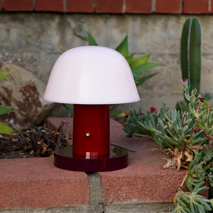 & Tradition - Setago JH27 Batterij tafellamp (LED), kastanjebruin / druif