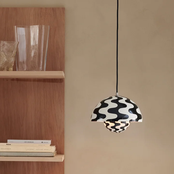 & Tradition FlowerPot VP1 - Hanglamp, zwart / wit