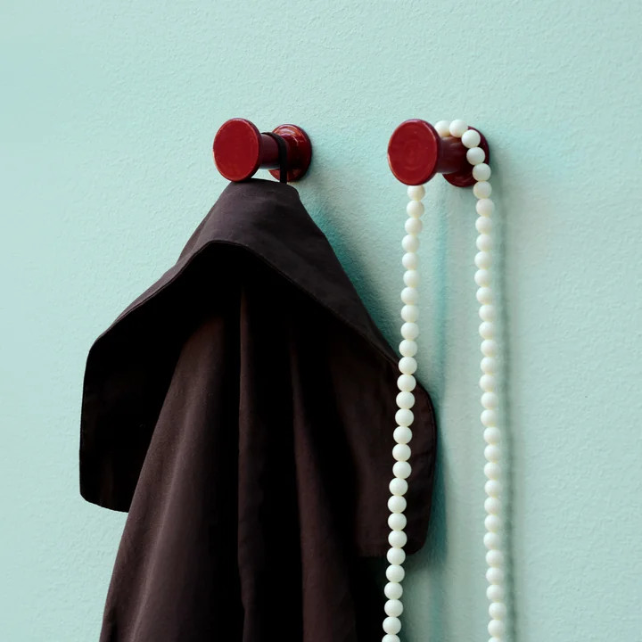 Bolt Kapstokhaak set van 2, rood door HAY