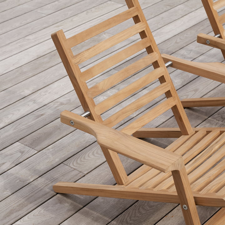 AH603 Ligstoel, teak onbehandeld van Carl Hansen