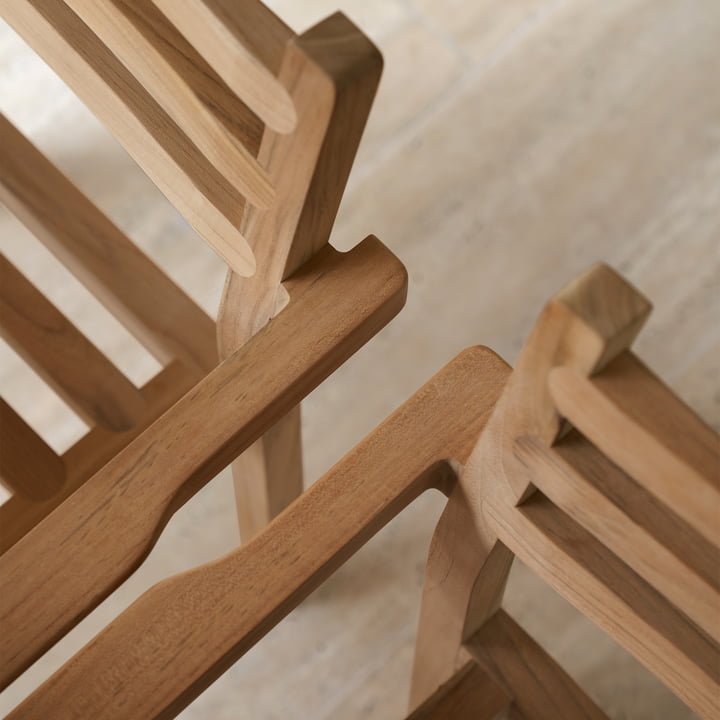 AH502 Tuinstoel, teak onbehandeld door Carl Hansen