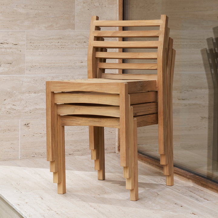 AH501 Tuinstoel, teak onbehandeld door Carl Hansen