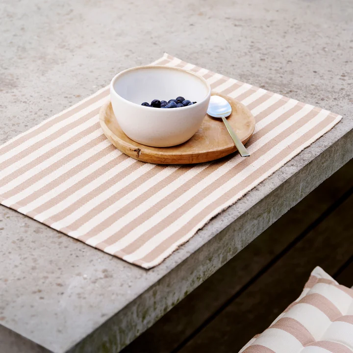 Statement Stripe Placemat van Södahl in de kleur beige