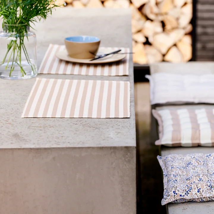 Statement Stripe Placemat van Södahl in de kleur beige