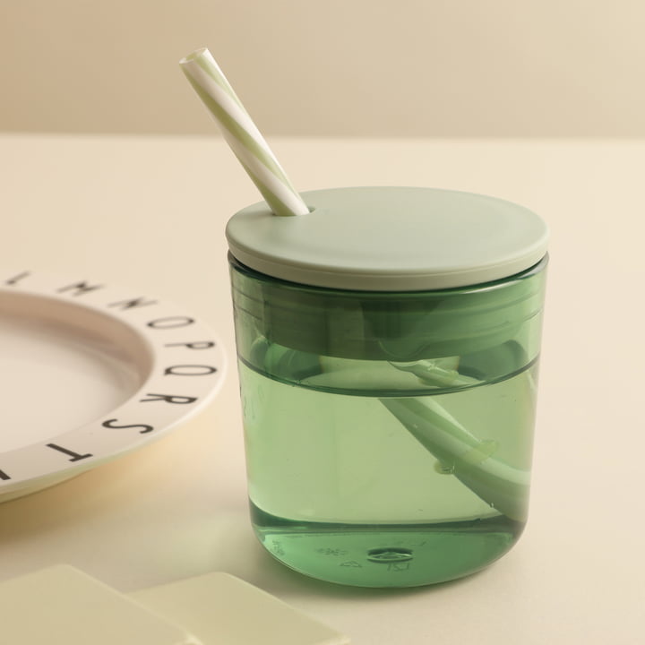 Kids Eco Drinkglas van Design Letters in de kleur groen