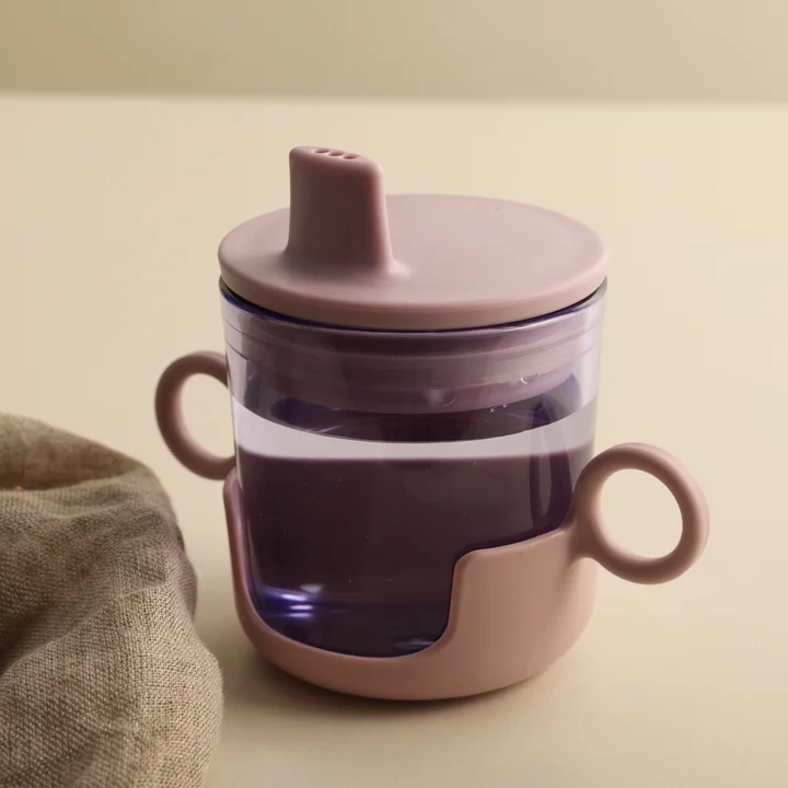 Kids Eco Drinkglas van Design Letters in de kleur paars