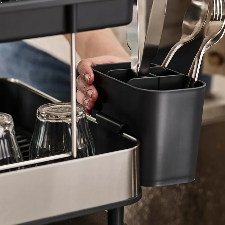 Excel Steel Roestvrij stalen afdruiprek met 2 niveaus, grijs van Joseph Joseph