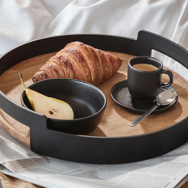 Nordic Kitchen Kop met schotel 6,5 cl, zwart van Eva Solo