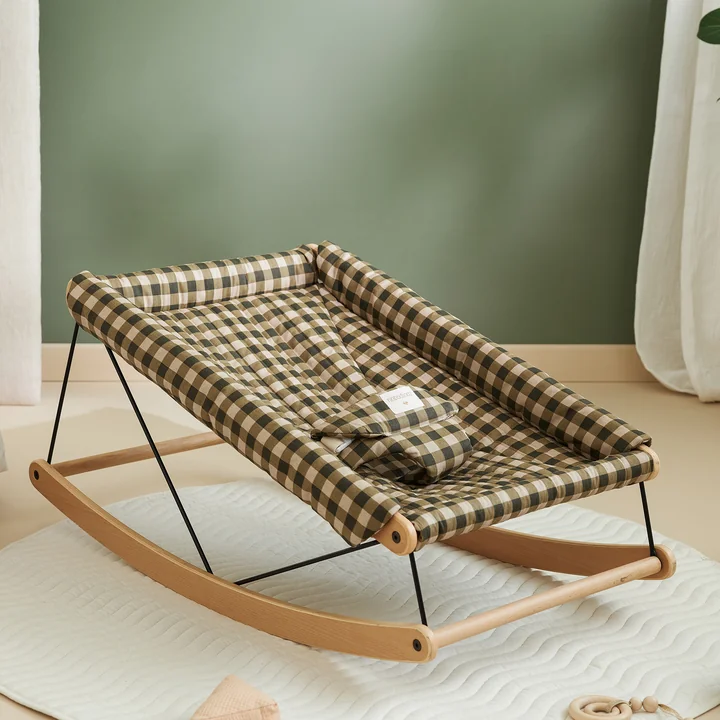 Growing Green Babywipstoeltje met kussen van Nobodinoz