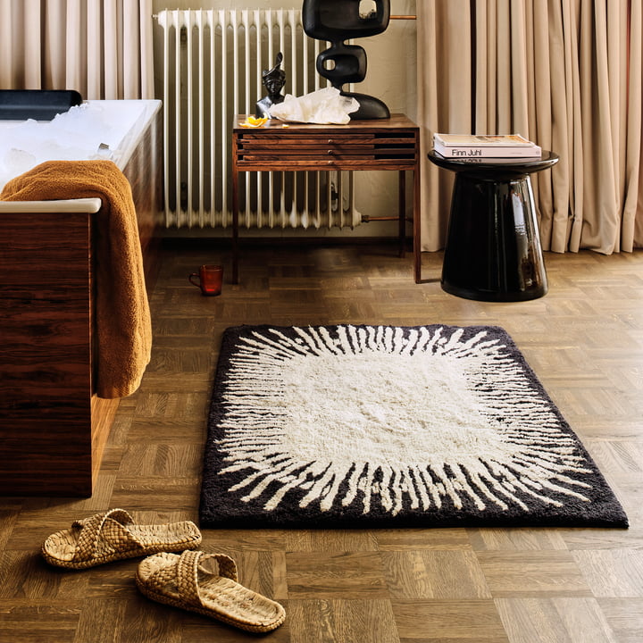 Monochrome Badmat, 75 x 120 cm, zwart/wit van HKliving