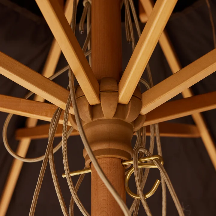 Raffia Patioparasol, Ø 300 cm, bruin van HKliving