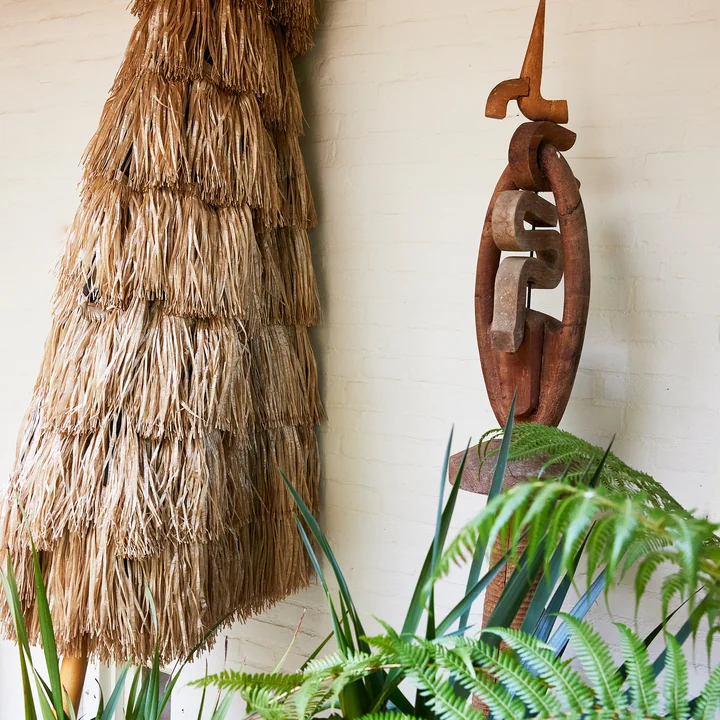 Raffia Patioparasol, Ø 300 cm, bruin van HKliving