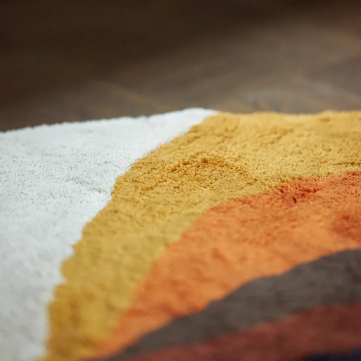 Retro swirl Badmat, 90 x 120 cm, kleurrijk van HKliving