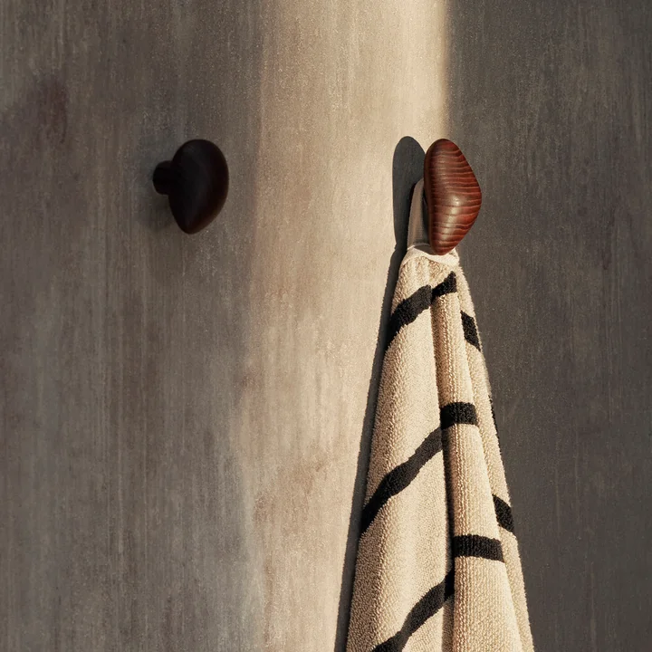 Cairn Ferm Living - Wandhaak, donkerbruin (set van 2)